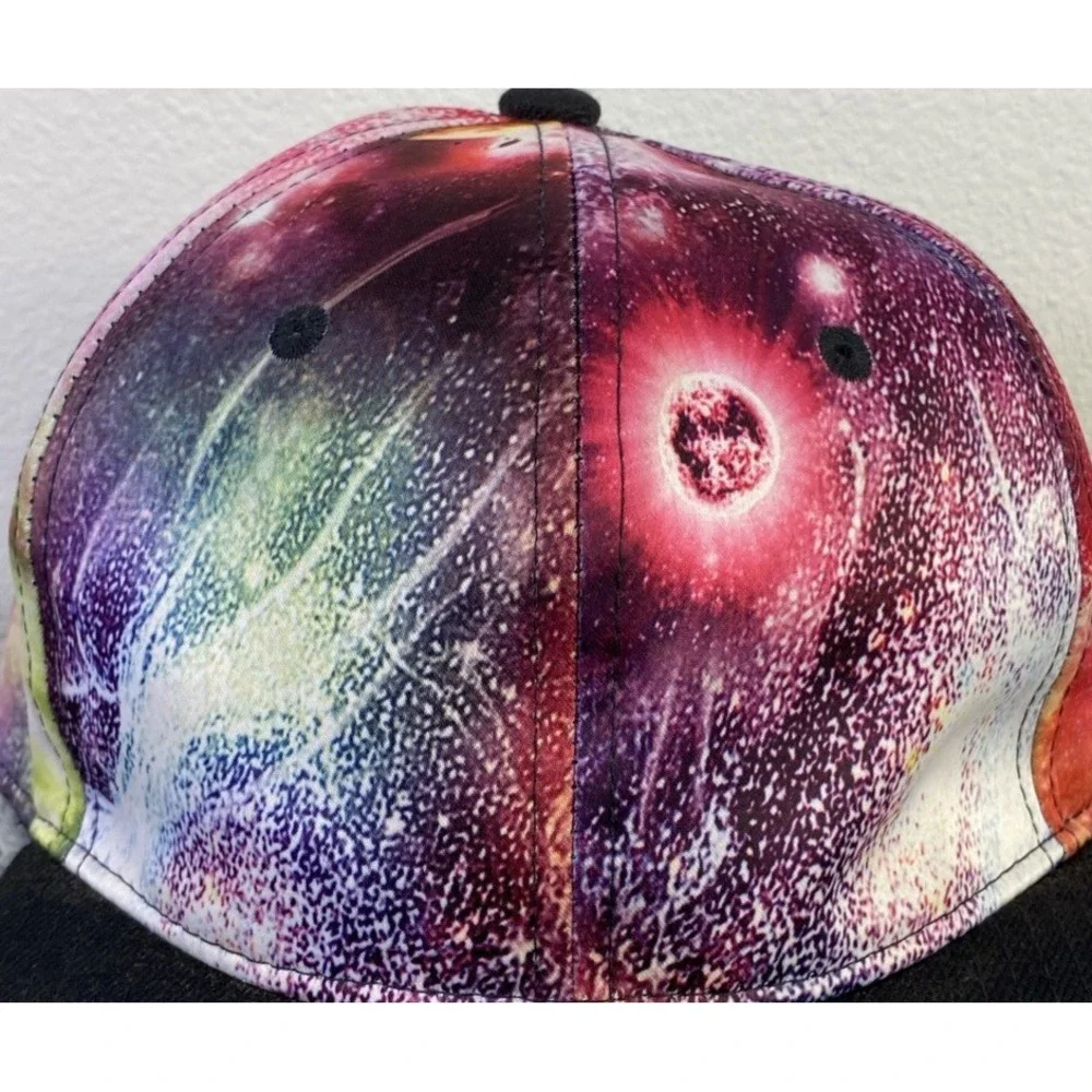 SnapBack Hip Hop Hat Unisex OS Multicolor Black Flat Bill Cosmos Street Wear